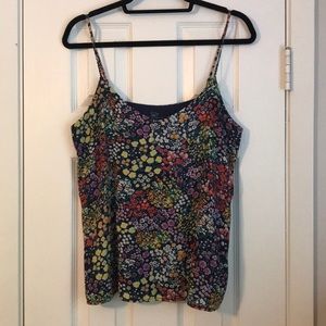 GAP floral spaghetti strap tank top